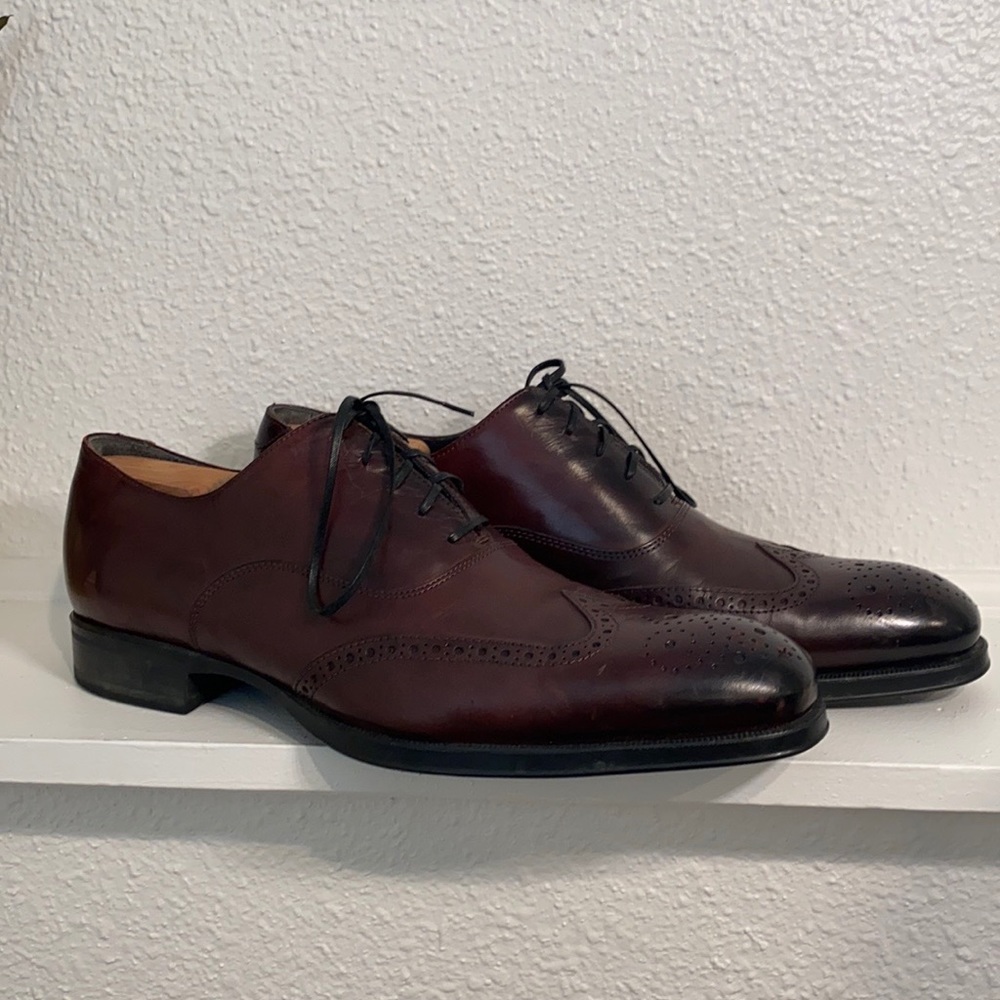 To boot New York mens Oxford shoes burgundy siz 10